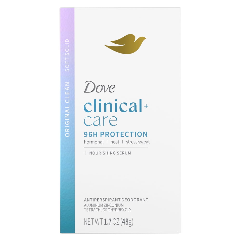 Dove Clinical + Care Antiperspirant Deodorant Soft Solid for Women Original Clean â 1.7 oz