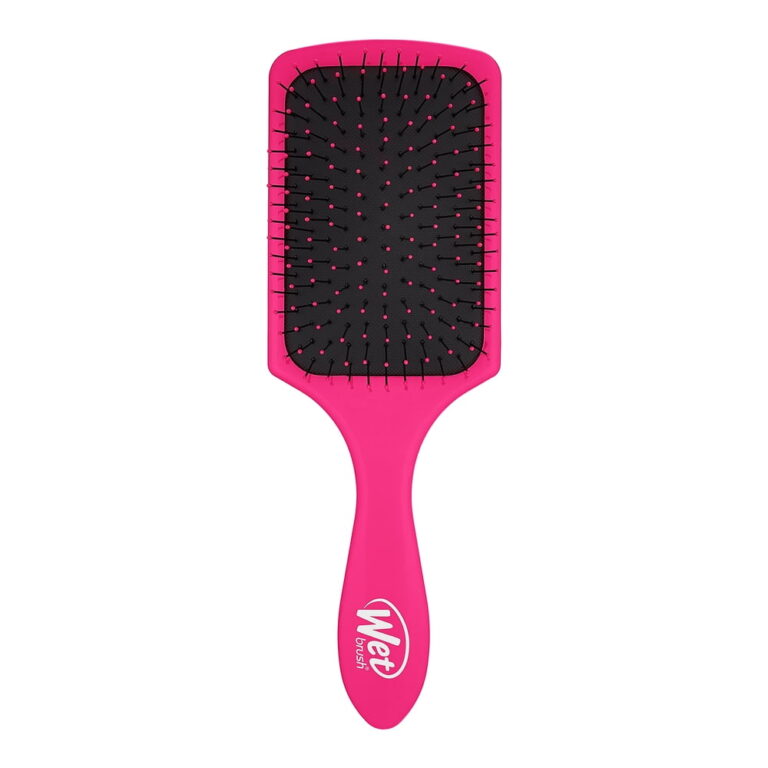 Wet Brush Paddle Hair Detangler â Soft Bristle Hair Brush for All Hair Types / Pink